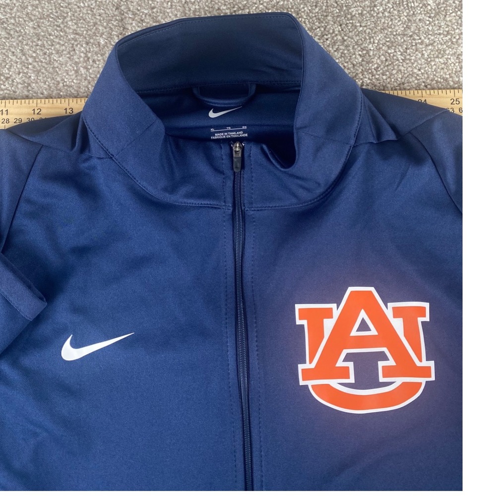 Nike Auburn Tigers Full Zip Track Jacket Mens XL Navy Blue Dri-FIT CN9409-419